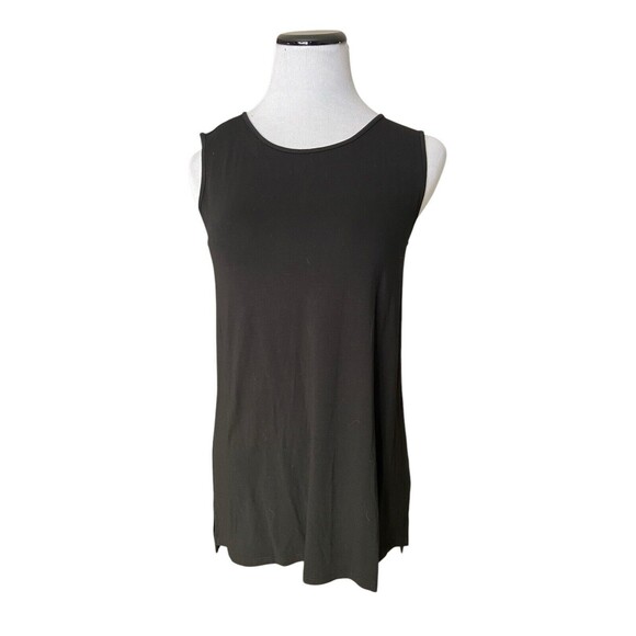 J. Jill Wearever Collection Layering Tank Top Size S Petite Black Side Vents - Picture 1 of 13